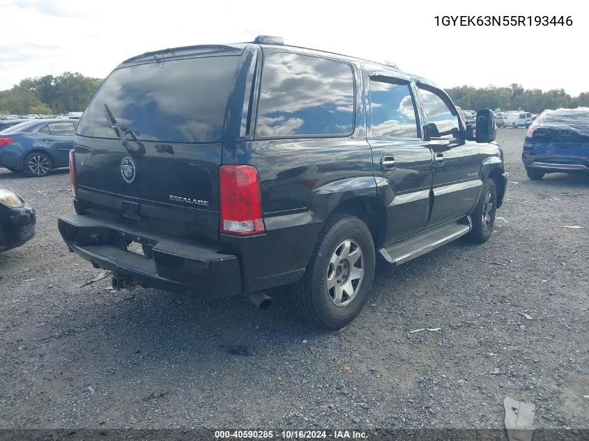 2005 Cadillac Escalade Standard VIN: 1GYEK63N55R193446 Lot: 40590285