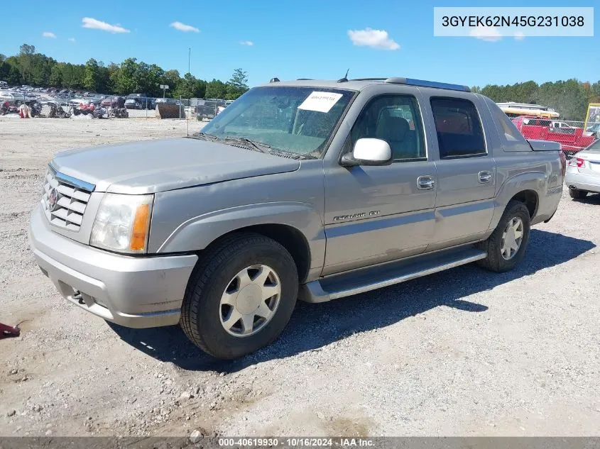 2005 Cadillac Escalade Ext Standard VIN: 3GYEK62N45G231038 Lot: 40619930