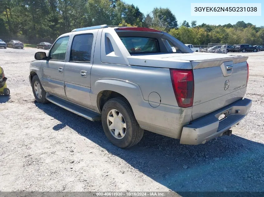 2005 Cadillac Escalade Ext Standard VIN: 3GYEK62N45G231038 Lot: 40619930