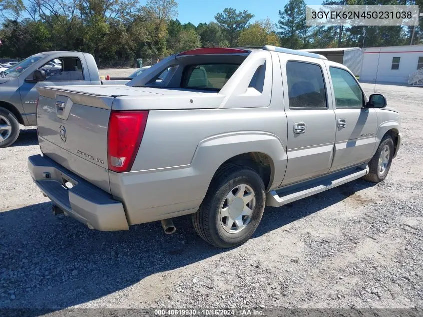 2005 Cadillac Escalade Ext Standard VIN: 3GYEK62N45G231038 Lot: 40619930