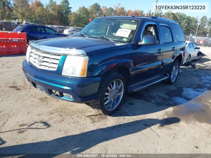 2005 Cadillac Escalade Standard VIN: 1GYEK63N35R123220 Lot: 40622507