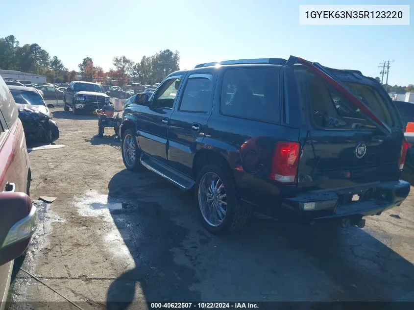 2005 Cadillac Escalade Standard VIN: 1GYEK63N35R123220 Lot: 40622507