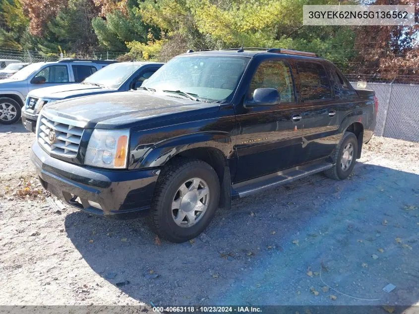 2005 Cadillac Escalade Ext Standard VIN: 3GYEK62N65G136562 Lot: 40663118