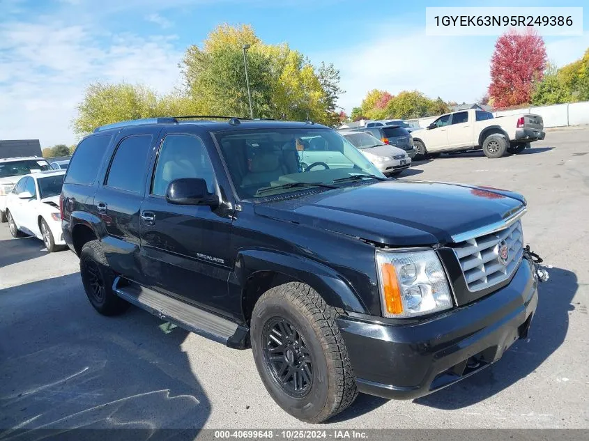 2005 Cadillac Escalade Standard VIN: 1GYEK63N95R249386 Lot: 40699648