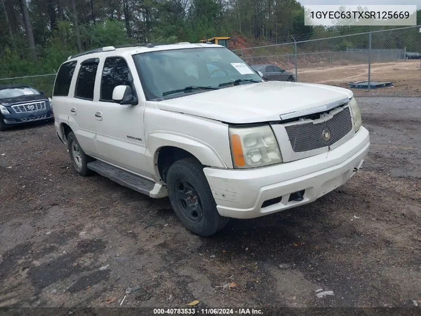 2005 Cadillac Escalade Standard VIN: 1GYEC63TXSR125669 Lot: 40783533