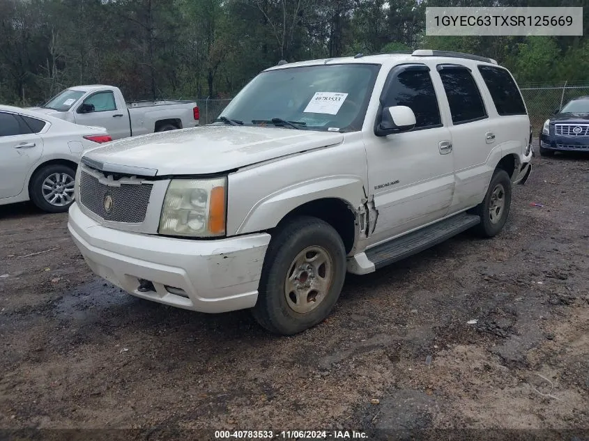 2005 Cadillac Escalade Standard VIN: 1GYEC63TXSR125669 Lot: 40783533