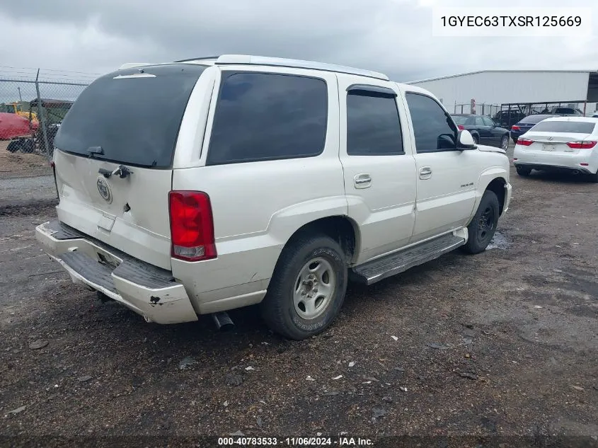 2005 Cadillac Escalade Standard VIN: 1GYEC63TXSR125669 Lot: 40783533