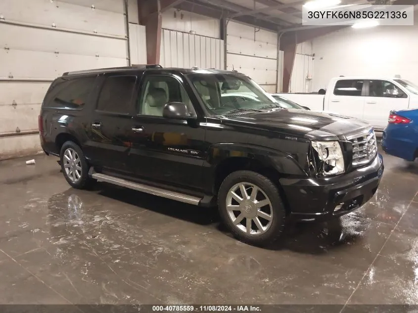 2005 Cadillac Escalade Esv Platinum Edition VIN: 3GYFK66N85G221336 Lot: 40785559