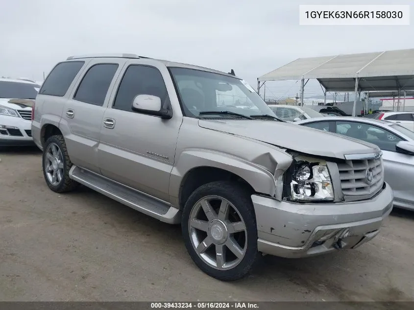 2006 Cadillac Escalade Standard VIN: 1GYEK63N66R158030 Lot: 39433234