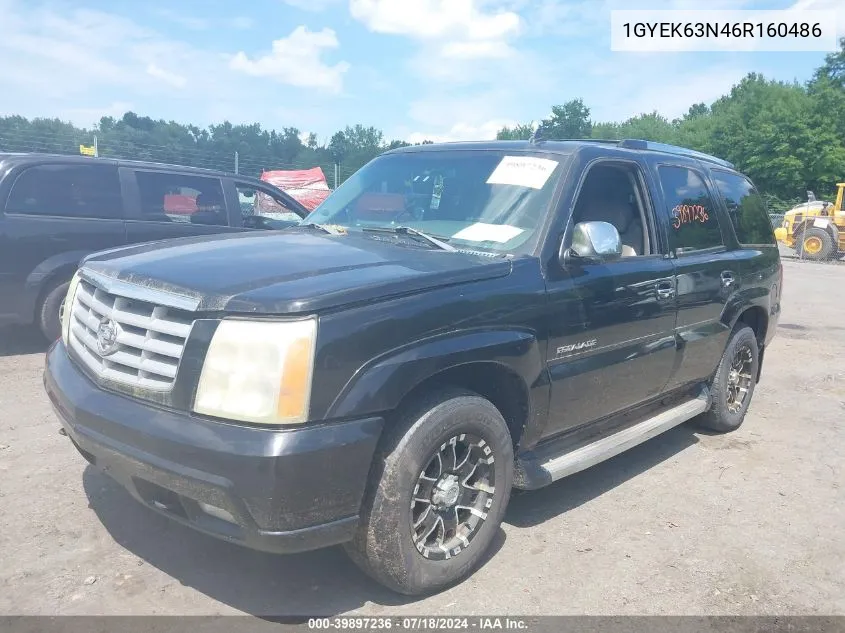 2006 Cadillac Escalade Standard VIN: 1GYEK63N46R160486 Lot: 40384549