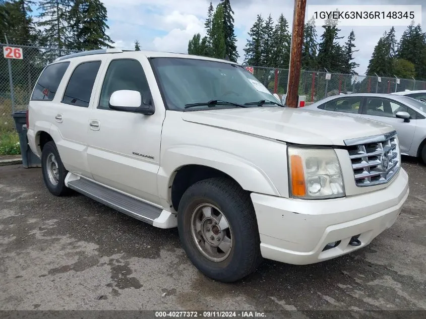 2006 Cadillac Escalade Standard VIN: 1GYEK63N36R148345 Lot: 40277372