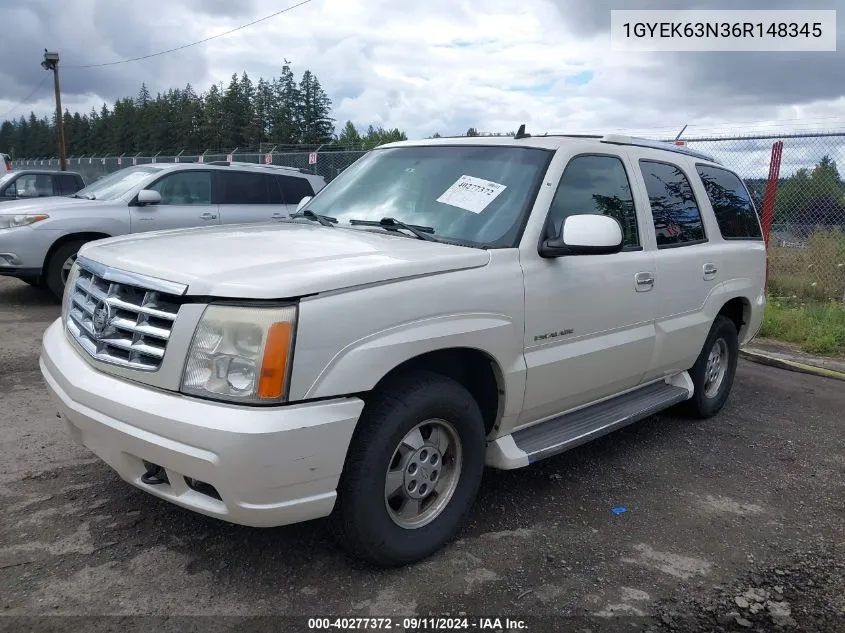 2006 Cadillac Escalade Standard VIN: 1GYEK63N36R148345 Lot: 40277372