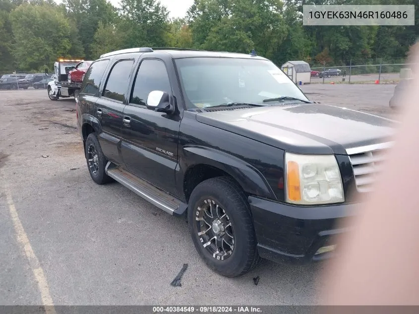 2006 Cadillac Escalade Standard VIN: 1GYEK63N46R160486 Lot: 40384549