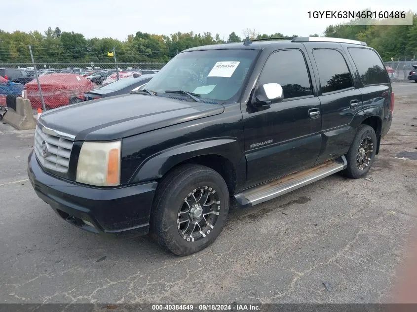 2006 Cadillac Escalade Standard VIN: 1GYEK63N46R160486 Lot: 40384549