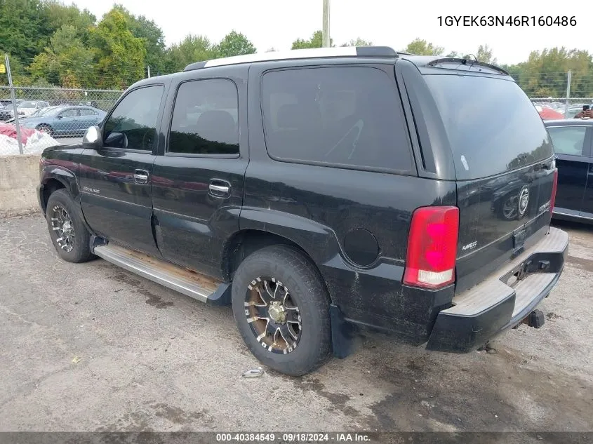 2006 Cadillac Escalade Standard VIN: 1GYEK63N46R160486 Lot: 40384549