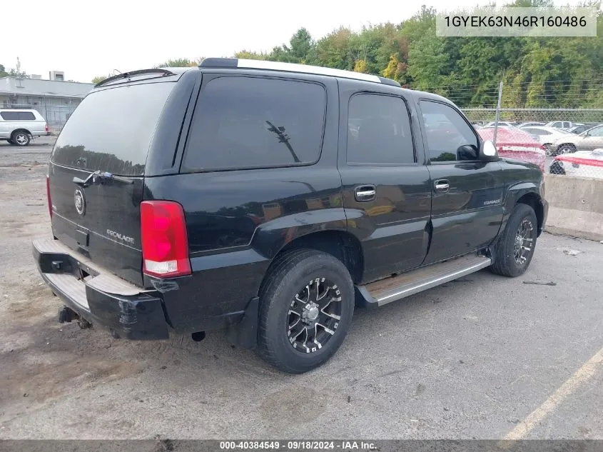 2006 Cadillac Escalade Standard VIN: 1GYEK63N46R160486 Lot: 40384549