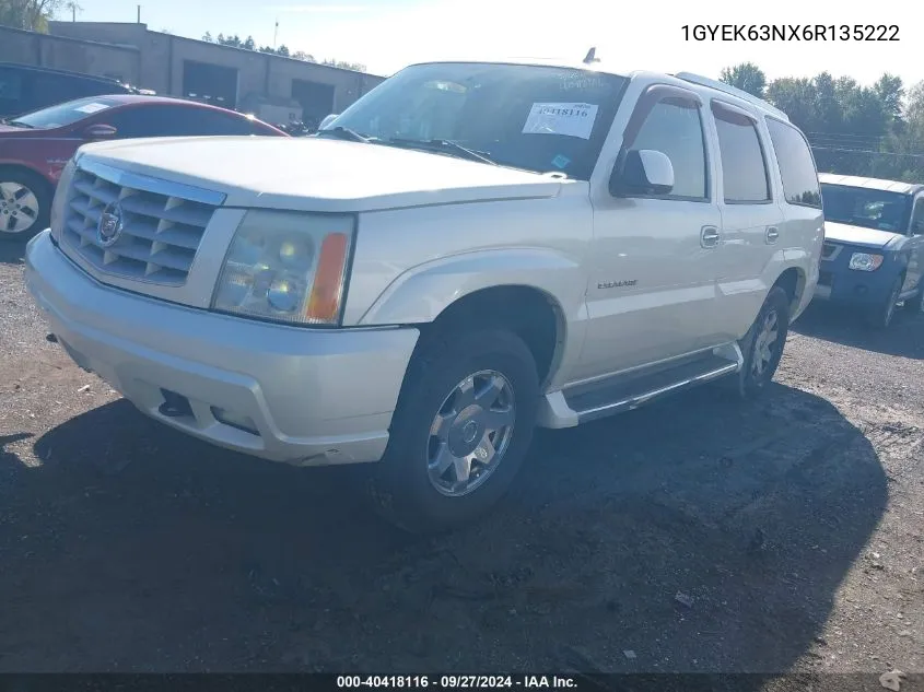 2006 Cadillac Escalade Standard VIN: 1GYEK63NX6R135222 Lot: 40418116