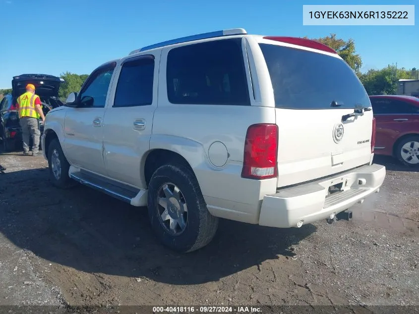 2006 Cadillac Escalade Standard VIN: 1GYEK63NX6R135222 Lot: 40418116