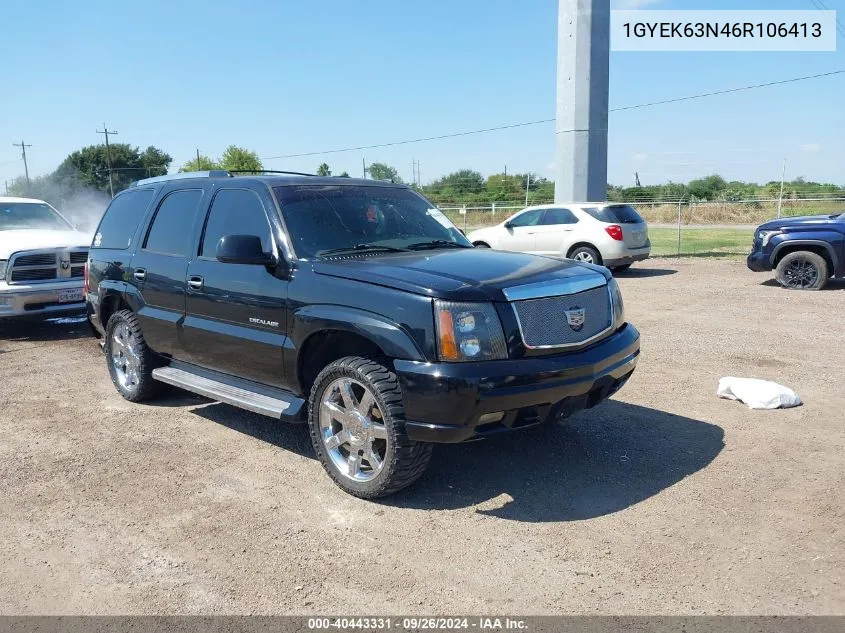 2006 Cadillac Escalade Standard VIN: 1GYEK63N46R106413 Lot: 40443331