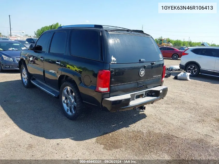 2006 Cadillac Escalade Standard VIN: 1GYEK63N46R106413 Lot: 40443331