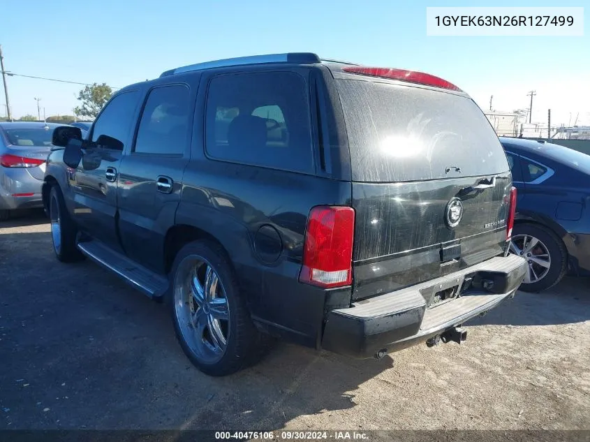 2006 Cadillac Escalade Standard VIN: 1GYEK63N26R127499 Lot: 40476106