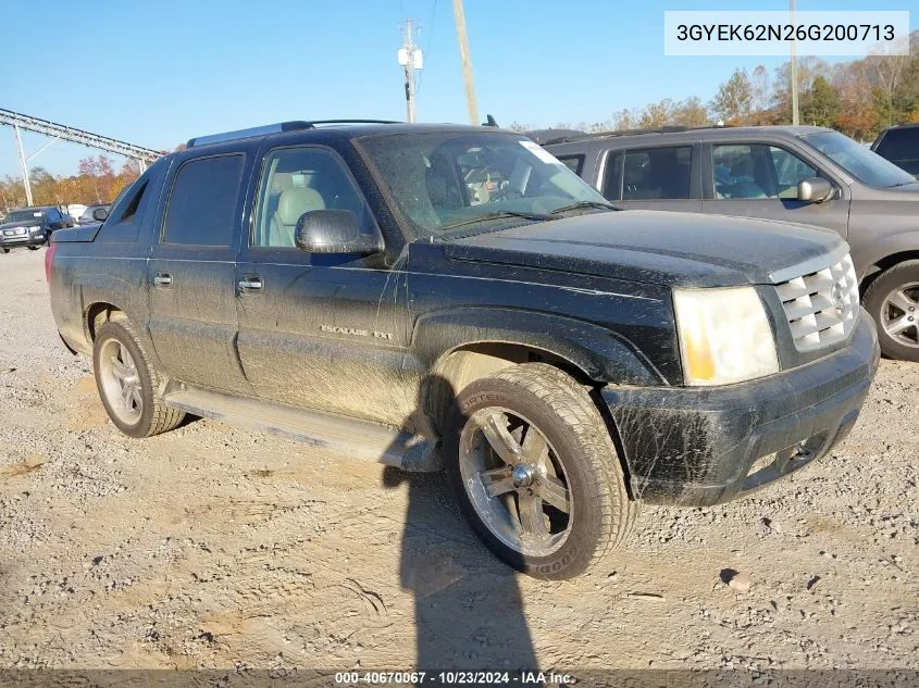 2006 Cadillac Escalade Ext Standard VIN: 3GYEK62N26G200713 Lot: 40670067