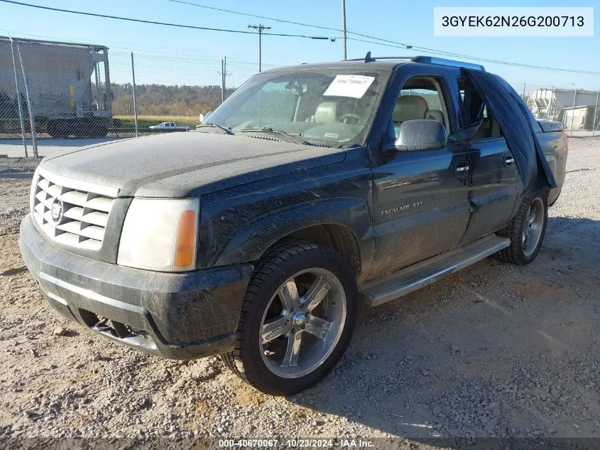 2006 Cadillac Escalade Ext Standard VIN: 3GYEK62N26G200713 Lot: 40670067