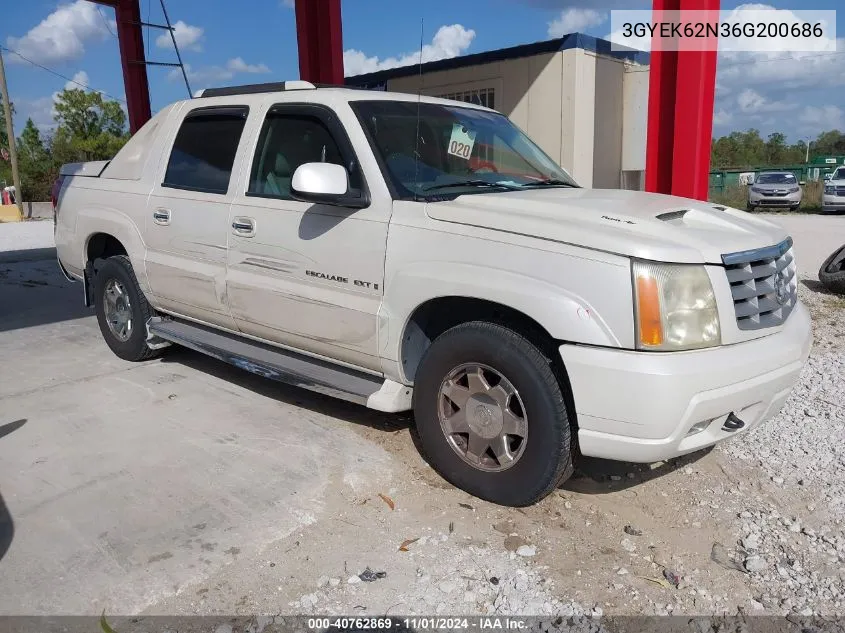 2006 Cadillac Escalade Ext Standard VIN: 3GYEK62N36G200686 Lot: 40762869