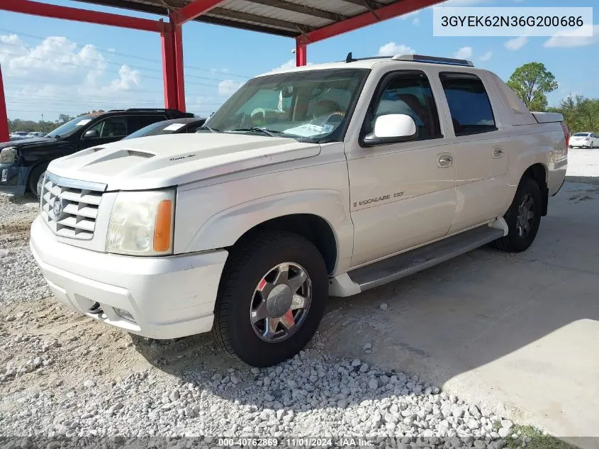 2006 Cadillac Escalade Ext Standard VIN: 3GYEK62N36G200686 Lot: 40762869