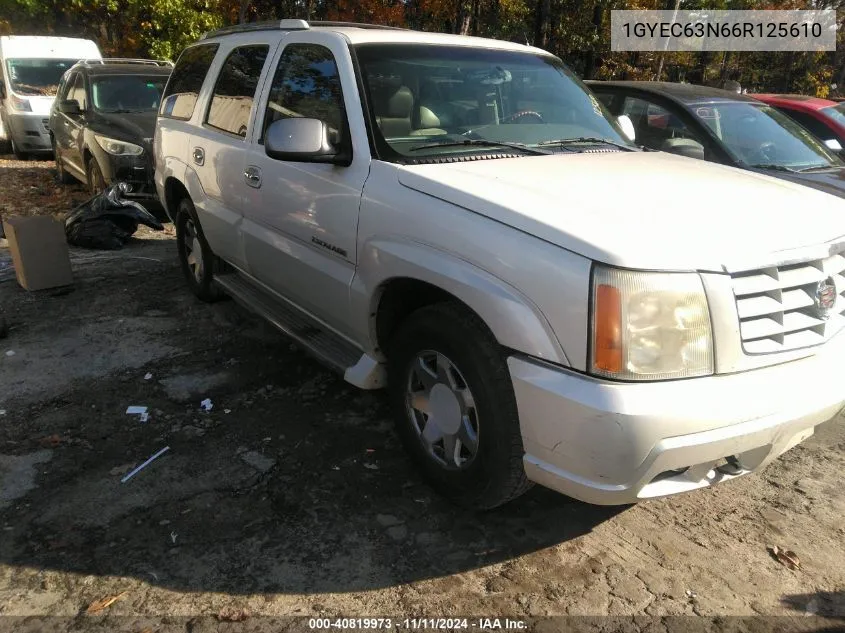 2006 Cadillac Escalade Standard VIN: 1GYEC63N66R125610 Lot: 40819973