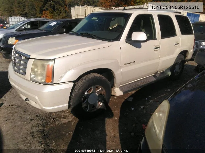 2006 Cadillac Escalade Standard VIN: 1GYEC63N66R125610 Lot: 40819973