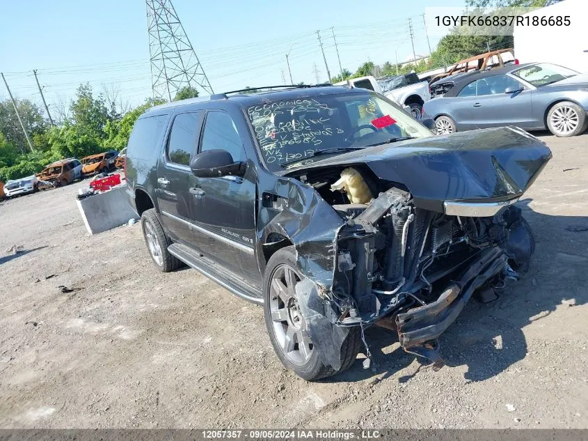 2007 Cadillac Escalade Esv Standard VIN: 1GYFK66837R186685 Lot: 12057357