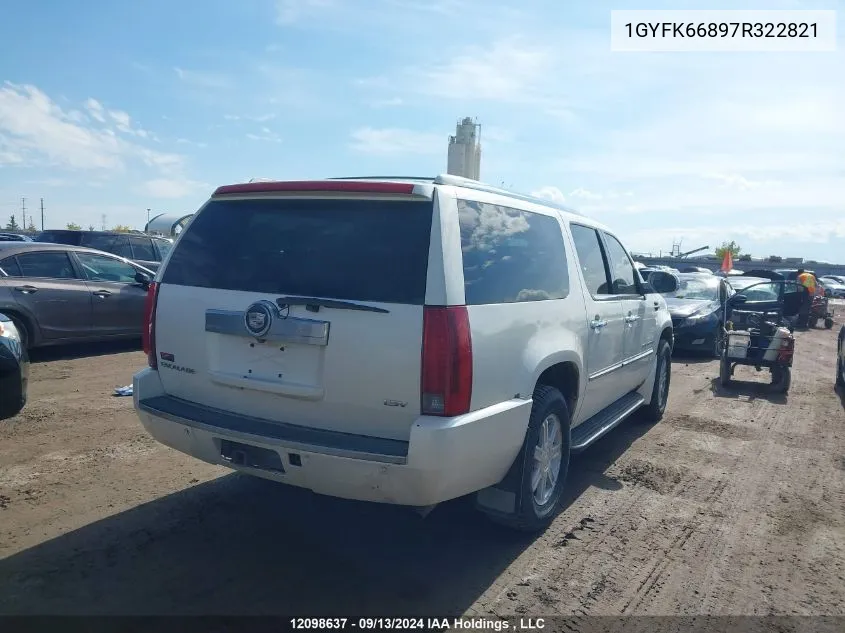 1GYFK66897R322821 2007 Cadillac Escalade Esv