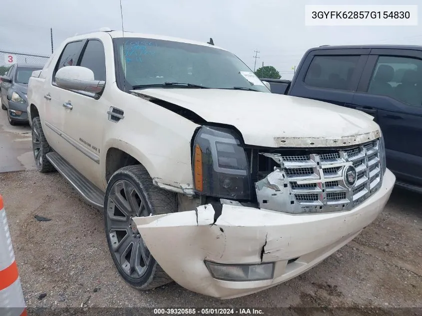 2007 Cadillac Escalade Ext Standard VIN: 3GYFK62857G154830 Lot: 39320585