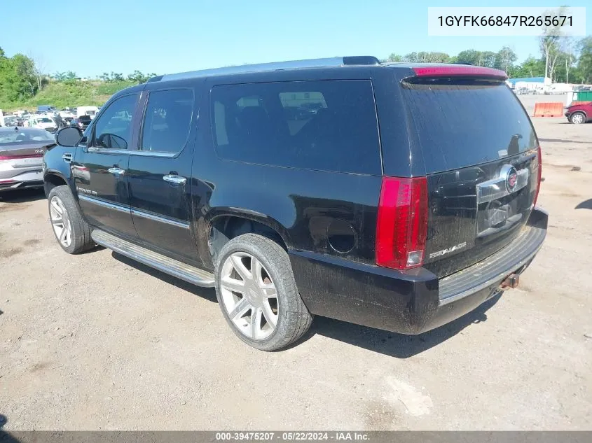 1GYFK66847R265671 2007 Cadillac Escalade Esv Standard