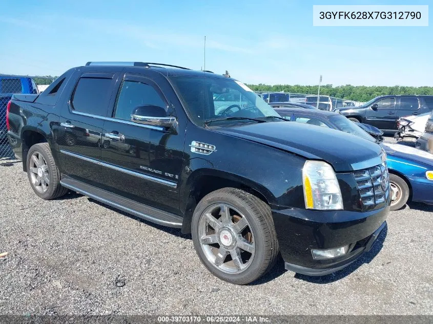 2007 Cadillac Escalade Ext Standard VIN: 3GYFK628X7G312790 Lot: 39703170