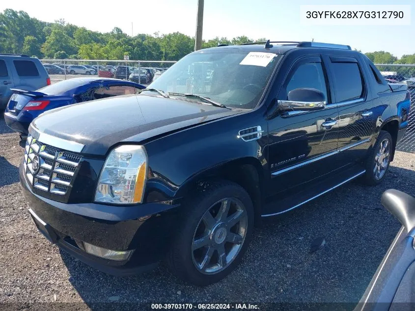 2007 Cadillac Escalade Ext Standard VIN: 3GYFK628X7G312790 Lot: 39703170