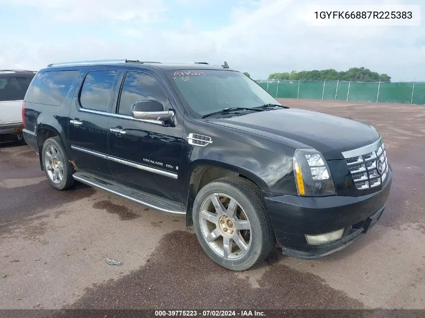 2007 Cadillac Escalade Esv Standard VIN: 1GYFK66887R225383 Lot: 39775223