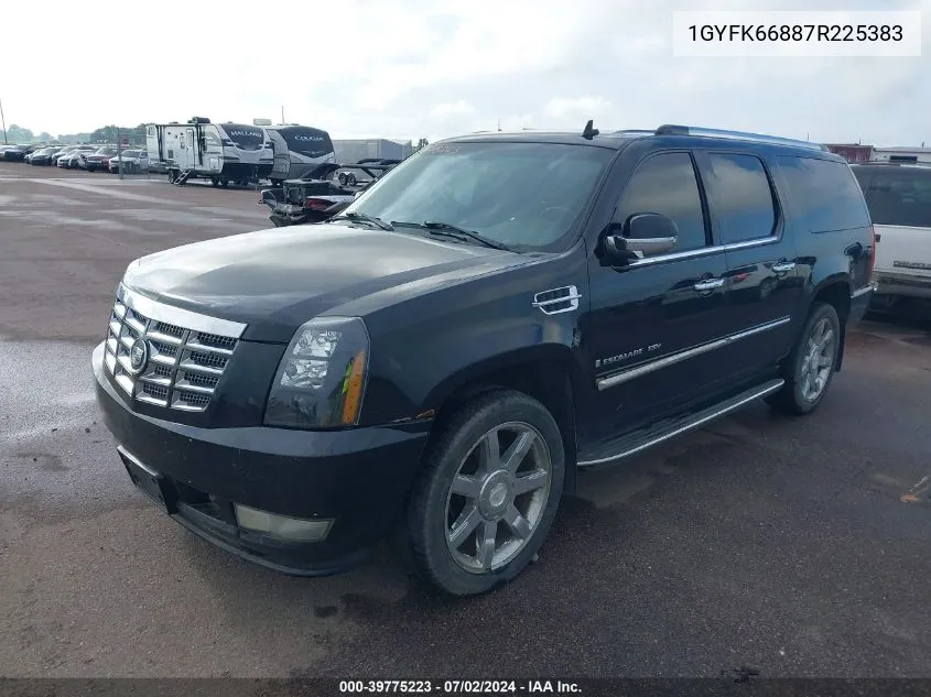 2007 Cadillac Escalade Esv Standard VIN: 1GYFK66887R225383 Lot: 39775223