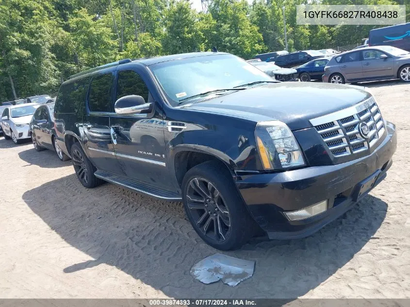 2007 Cadillac Escalade Esv Standard VIN: 1GYFK66827R408438 Lot: 39874393