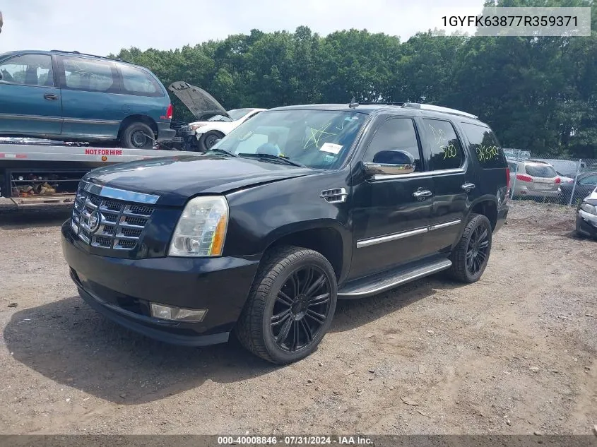 2007 Cadillac Escalade Standard VIN: 1GYFK63877R359371 Lot: 40008846