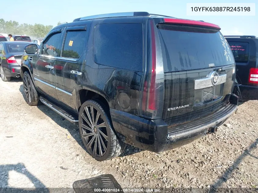 1GYFK63887R245198 2007 Cadillac Escalade Standard