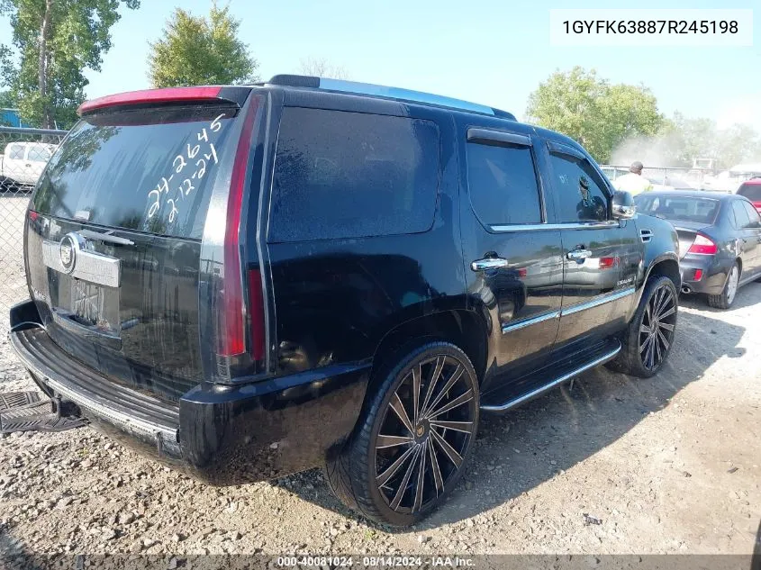 1GYFK63887R245198 2007 Cadillac Escalade Standard