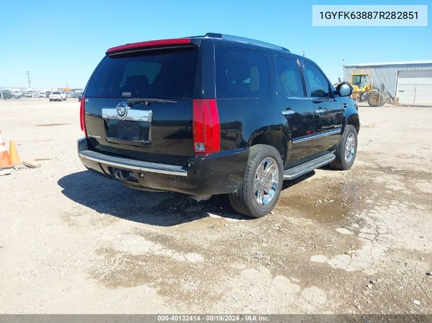 2007 Cadillac Escalade Standard VIN: 1GYFK63887R282851 Lot: 40132414