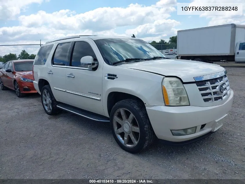 2007 Cadillac Escalade Standard VIN: 1GYFK63837R288248 Lot: 40153410