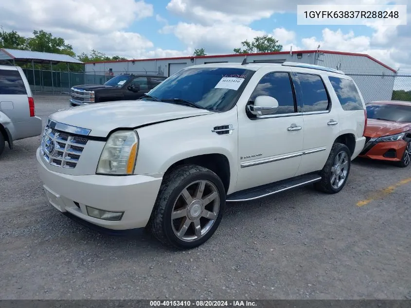 2007 Cadillac Escalade Standard VIN: 1GYFK63837R288248 Lot: 40153410