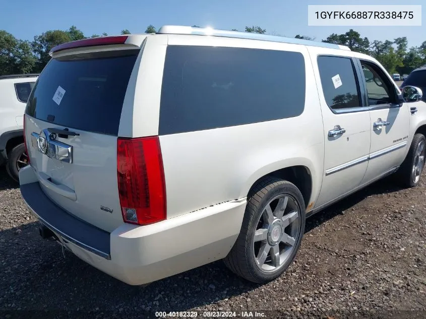 2007 Cadillac Escalade Esv Standard VIN: 1GYFK66887R338475 Lot: 40182329