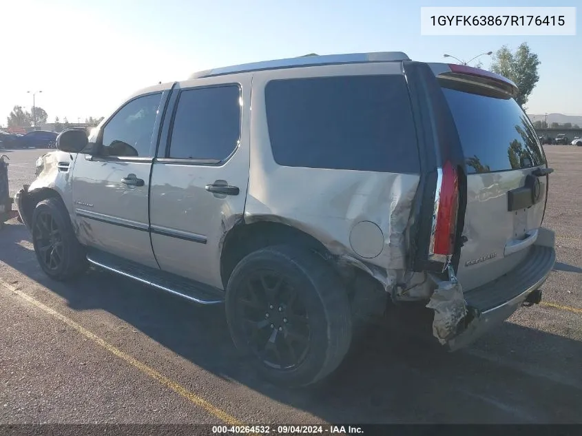 2007 Cadillac Escalade Luxury VIN: 1GYFK63867R176415 Lot: 40264532