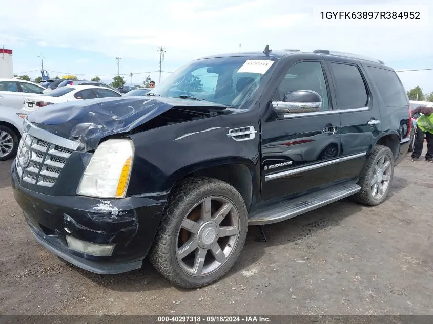 2007 Cadillac Escalade Standard VIN: 1GYFK63897R384952 Lot: 40297318