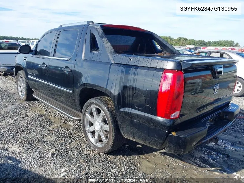 2007 Cadillac Escalade Ext Standard VIN: 3GYFK62847G130955 Lot: 40319113